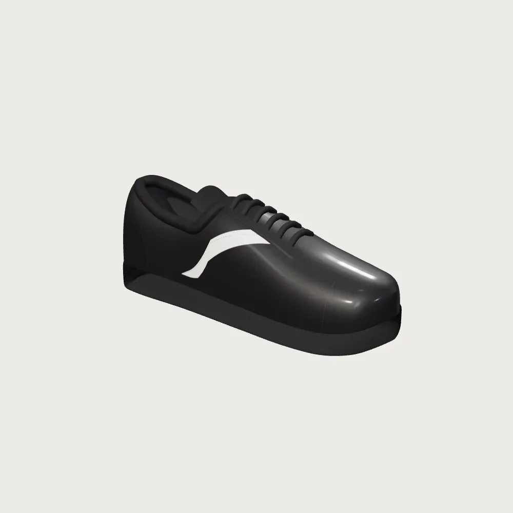 Relaxed Court Sneakers — Black