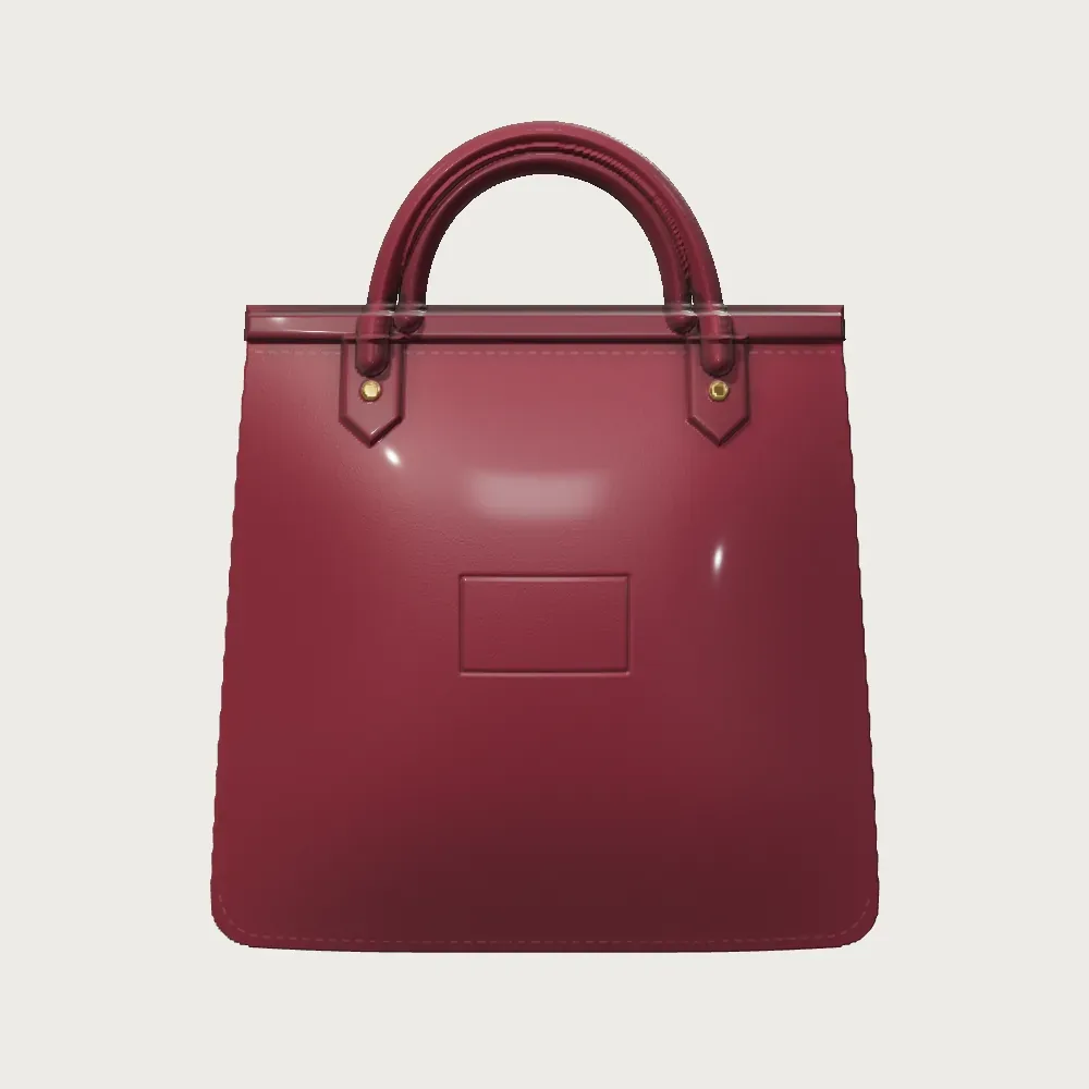 Minimal Tote Bag — Burgundy